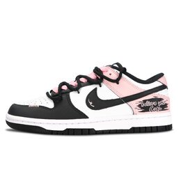 Nike Кроссовки для скейтбординга Dunk Low Top унисекс черные белые розовые dd1391-100（team883-粉黛黑耀） | black white pink