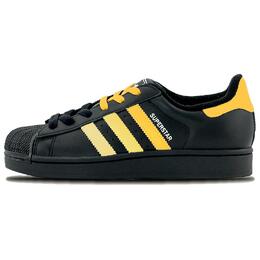 Adidas Кроссовки для скейтбординга Superstar 2 с противоскользящим покрытием, износостойкие, унисекс, черные, желтые ji0079(team1062-黄色芝士） | black yellow