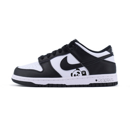 Nike Кроссовки для скейтбординга Dunk Cute Panda с нескользящей подошвой, устойчивые к истиранию, унисекс, черно-белые dd1391-100（team448-熊猫） | black white