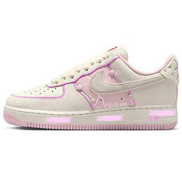 Nike Кроссовки для скейтбординга Air Force 1 Low Top женские бежево-розовые hv5992-111(team1042-夏日梦语) | beige pink