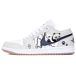Jordan Баскетбольные кроссовки Air 1 Vintage, унисекс, низкие, белые 553558-146(team1042-萌熊趴趴) | white