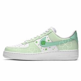 Nike Кроссовки Air Force 1 для скейтбординга, износостойкие, белые, унисекс cw2288-111(team10-幸运四叶草) | white