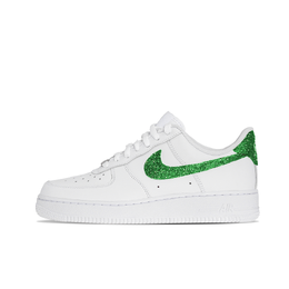 Nike Кроссовки Air Force 1 Slip Low Top для скейтбординга унисекс, белые, зеленые cw2288-111(team577-深绿满天星钩g) | white green