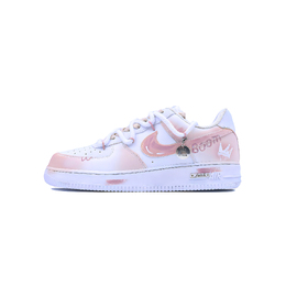 Nike Кроссовки для скейтбординга Air Force 1 Cotton Candy с антискользящим покрытием, износостойкие, унисекс, пыльно-розовые cw2288-111（team779-男女 棉花糖） | dusty pink
