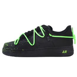 Nike Кроссовки Air Force 1 с низким верхом, устойчивые к истиранию и скольжению, унисекс, неоново-зеленые cw2288-001（team91- 解构涂鸦绿） | neon green