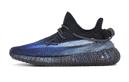Низкие повседневные кроссовки Yeezy Boost 350 V2, унисекс, черные Adidas, Black hq4540(team372-浩瀚星海2） | black