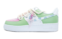 Nike Кроссовки для скейтбординга Air Force 1 Low Top женские, белые, розовые, зеленые dd8958-100（team1110-甜心云朵） | white pink green