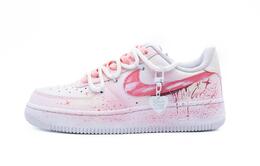 Nike Кроссовки для скейтбординга Air Force 1 Powder Blue Galaxy с противоскользящим покрытием, износостойкие, женские, белые, розовые dd8959-100（team240-粉墨星河） | white pink