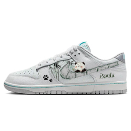 Nike Кроссовки для скейтбординга Dunk, унисекс, низкие, серые/белые hq3619-121(team56-竹钩熊猫) | gray