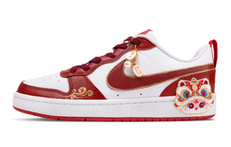 Nike Кроссовки для скейтборда Court Borough 2 Blessing Snake, нескользящие, низкие, женские, белые, красные bq5448-103（team376-福蛇） | white red
