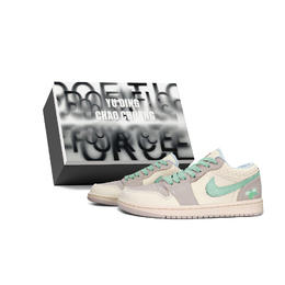 Jordan Баскетбольные кроссовки Air 1 YDCC Mint Box с низким верхом, износостойкие, винтажные, унисекс, мятно-зеленые hq3440-101(team501-薄荷s-box) | mint green