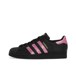 Adidas Кроссовки для скейтбординга Superstar, унисекс, низкие, черные/розовые eg4959(team577-金钻浅粉满天星标z) | black pink sparkling rhinestone