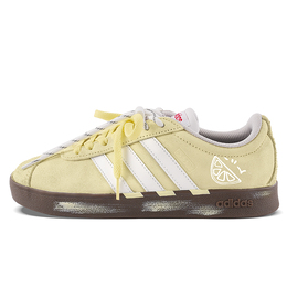 Adidas Кроссовки немецкие армейские VL Court 2.0, унисекс, низкие, желтые/белые hq1802(team拾柒-男女款低帮夏日青柠板鞋) | yellow white