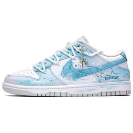 Nike Кроссовки для скейтбординга Dunk Low Top унисекс белого и синего цвета dd1391-103(team1052- 蕴冰盛夏) | white blue