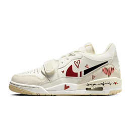 Jordan Баскетбольные кроссовки Legacy 312 Vintage, унисекс, низкие, красные/белые fq7827-102(team56-跳动爱心) | ivory
