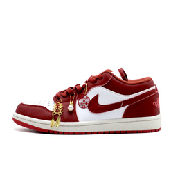 Jordan Баскетбольные кроссовки Air 1 Red Rhyme Joy AJ Slip Low Top Vintage, женские, красные fj3465-160（team913-红韵囍悦 aj） | red
