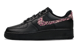 Nike Кроссовки для скейтбординга Air Force 1, унисекс, низкие, черные/розовые dd8959-001(team30-星河花火) | ink splatter black