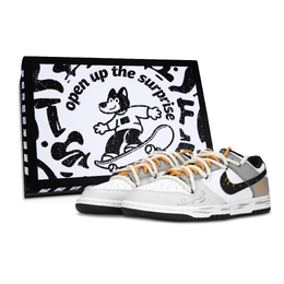 Nike Кроссовки для скейтбординга Dunk Anti Slip, износостойкие, унисекс, белые, серые dd1391-100（team883-smile-box） | white gray