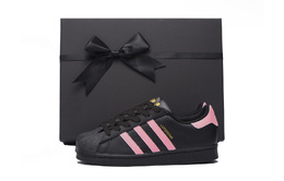 Adidas Низкие противоскользящие и износостойкие кроссовки для скейтбординга SUPERSTAR Coverage, унисекс, розовые eg4959(team拾伍-男女同款黑粉sbox) | pink