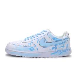 Nike Женские базовые синие кроссовки Court Vision 1 Fresh Look Planet Coverage с низким верхом, устойчивые к истиранию dh3158-101(team1037-元气星球) | blue