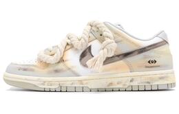 Nike Кроссовки для скейтбординга Dunk, устойчивые к истиранию, унисекс, бежево-желтые hf5441-105(team24-男女款时空之眼) | beige yellow