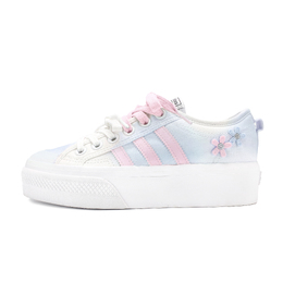 Adidas Низкие износостойкие кроссовки для скейтбординга Nizza Platform Unisex, цвет синий розовый fv5322（team134-樱花海） | blue pink