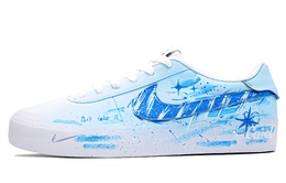Nike Кроссовки Court Shot Cerulean Xingji с нескользящей подошвой, легкие, унисекс, белые, синие fq8146-104（team241-蔚蓝星际） | white blue