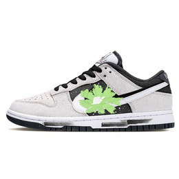 Кроссовки для скейтбординга Dunk Double Swoosh, низкие, унисекс, зеленые Nike, Green hv1800-101(teamy-男女款小雏菊黑绿) | green