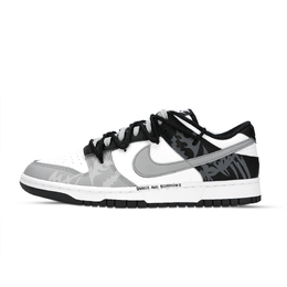 Nike Кроссовки для скейтбординга Dunk Panda с противоскользящим покрытием, износостойкие, унисекс, черные, белые, серые dd1391-100（team883- 蛇竭出洞） | black white gray