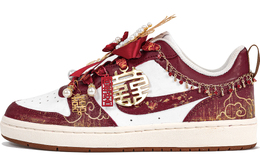 Nike Кроссовки для скейтбординга Court Borough, унисекс, низкие, белые ib4706-121(team204-长相思) | red