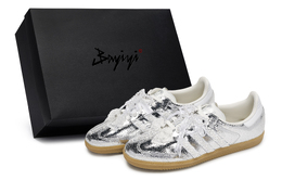 Adidas Женские кроссовки для скейтбординга SAMBA OG, устойчивые к истиранию, серебристо-белые jr0035(team80-女款风吻蕾夏s-box) | silver white