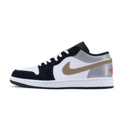 Jordan Баскетбольные кроссовки Air 1 Low Top Vintage унисекс, черные, серебристые hf3148-106（team448-摩卡勾） | black silver
