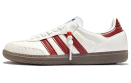 Adidas Легкие и износостойкие низкие кроссовки для скейтбординга SAMBA OG Lunar Mail Babaruya, унисекс, белые, красные b75806(teamk-巴巴路亚) | white red