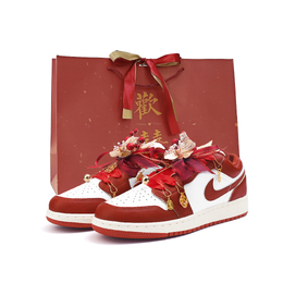 Jordan Баскетбольные кроссовки Air 1 Low Top Vintage, женские, красные fj3465-160(team354-珠履良缘sbox) | red