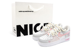 Nike Кроссовки для скейтбординга Air Force 1, износостойкие, розовые, женские dd8958-100（team1110- 粉色信仰） | pink