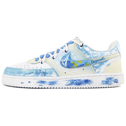 Nike Кроссовки Court Vision 1 Aries, износостойкие, низкие, для скейтбординга, унисекс, небесно-голубые dh2987-101（team1214-白羊座） | sky blue