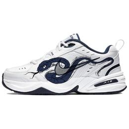 Nike Кроссовки Air Monarch 4 с амортизацией, износостойкие, балансирующие, низкие, массивные, унисекс, белые, синие 415445-102（team951-蛇影） | navy blue
