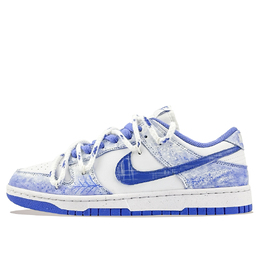 Nike Кроссовки для скейтбординга Dunk Ice Blue Pulse с противоскользящим покрытием, износостойкие, унисекс, белые, синие dd1873-402（team877-冰蓝脉冲） | white blue