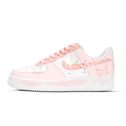 Nike Кроссовки Air Force 1 Air Force 1 с антискользящим износостойким низким верхом для скейтборда унисекс розового и белого цвета dd8959-100（team-883翩翩起舞） | pink white