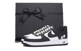 Nike Кроссовки Air Force 1 с антискользящим покрытием, износостойкие, низкие, для скейтбординга, унисекс, черные, белые dv0788-001(team拾伍-男女同款黑白三sbox) | black white