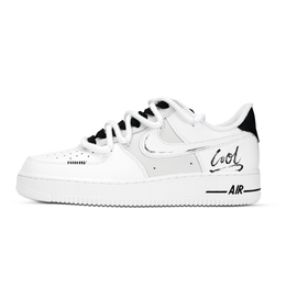 Nike Кроссовки Air Force 1 с низким верхом, устойчивые к истиранию и дышащие, для скейтбординга, унисекс, черно-белые cw2288-111（team969 黑白字母） | black white