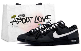 Nike Кроссовки для скейтбординга Dunk Low Top унисекс, черные, белые dd1391-100(team62-二维码) | black white