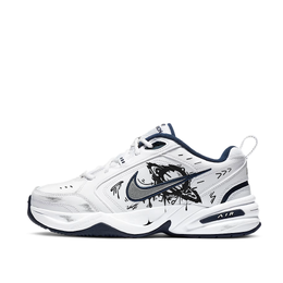 Nike Кроссовки Air Monarch 4 с амортизацией, износостойкие, низкие, массивные, унисекс, черно-белые 415445-102（team849-黑色星球） | black white