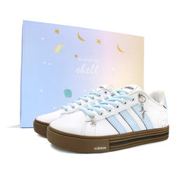 Adidas Кроссовки Daily 4.0 с противоскользящим покрытием, износостойкие, низкие, для скейтбординга, унисекс, синие, белые jr0077(team134-月白喵星礼盒) | blue white