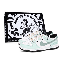 Nike Кроссовки для скейтбординга Dunk Anti Slip, износостойкие, унисекс, зеленые dd1391-100（team883-青爽夏日男鞋盒） | light green