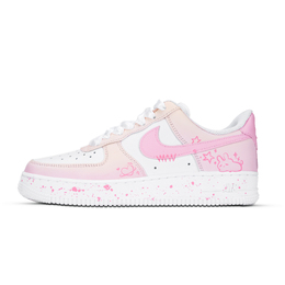 Nike Кроссовки для скейтбординга Air Force 1 Dream Rabbit, износостойкие, низкие, женские, белые, розовые dd8959-100(team1001-梦中兔） | white pink
