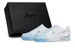 Nike Кроссовки для скейтбординга Air Force 1, унисекс, низкие, синие cw2288-111(team80-云卷浪舒蓝s-box) | white blue