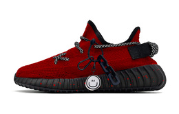 Adidas Низкие повседневные кроссовки Yeezy Boost 350 V2, красные, унисекс hq4540(team1271-红黑笑脸） | red