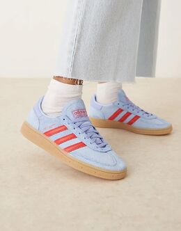 Кроссовки Adidas Handball в синих, красных и искрящихся оттенках 148728398 | glow blue / red / blue spark