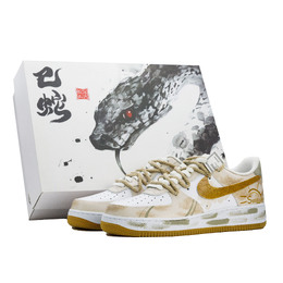 Nike Кроссовки Air Force 1 Low Top для скейтбординга унисекс желтые белые dj2739-100（team919-日不落礼盒版） | yellow white (black bowknot box)